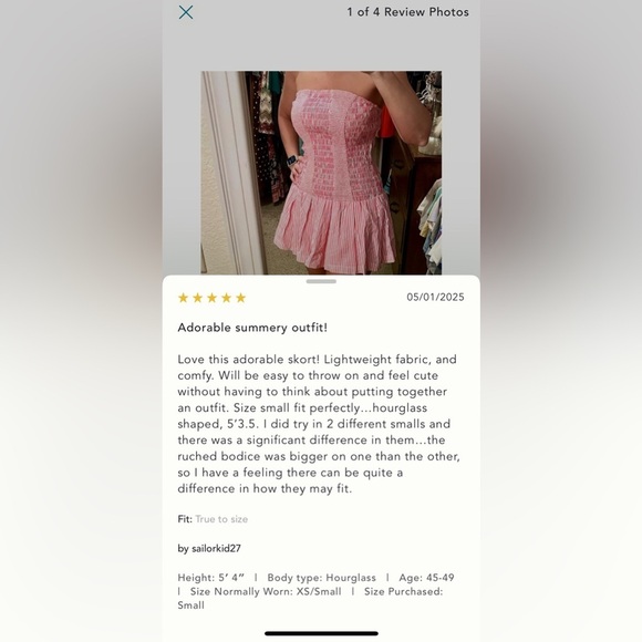 NWT! Anthropologie Pink Celandine Strapless Drop-Waist Mini Romper - Size XL 🟤 - Picture 7 of 8